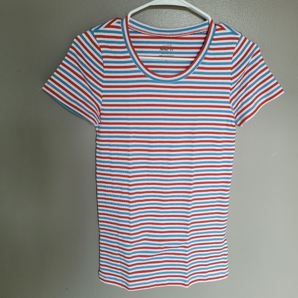 NWT J. Crew Striped Perfect Fit T-Shirt Size Small - Picture 3 of 7